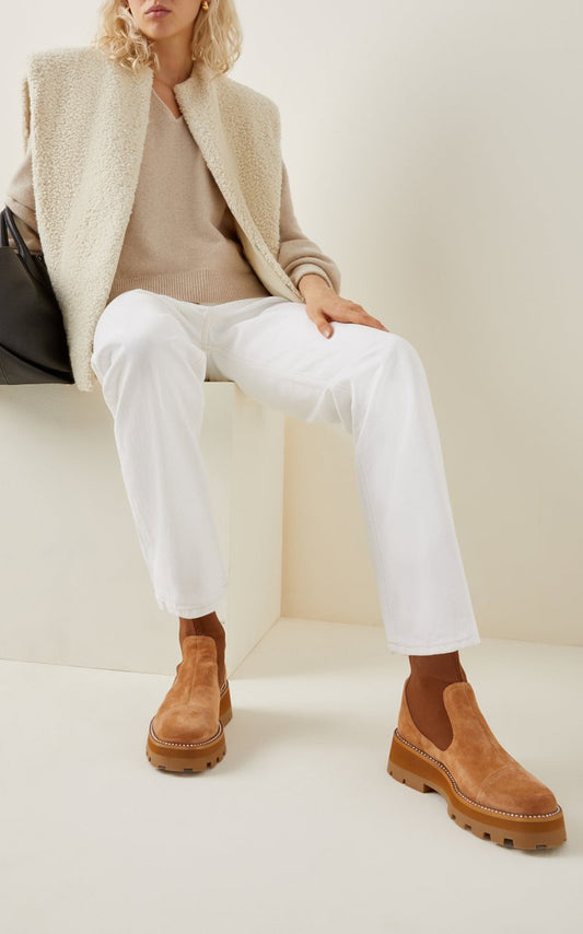 Clayton Crystal-Trimmed Suede Ankle Boots