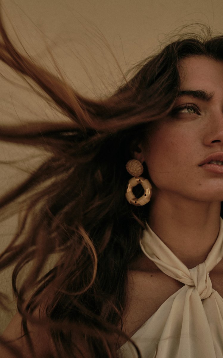 Spanish Sahara Gold-Plated Palm Earrings