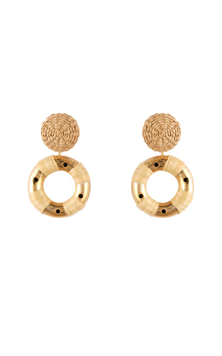 Spanish Sahara Gold-Plated Palm Earrings
