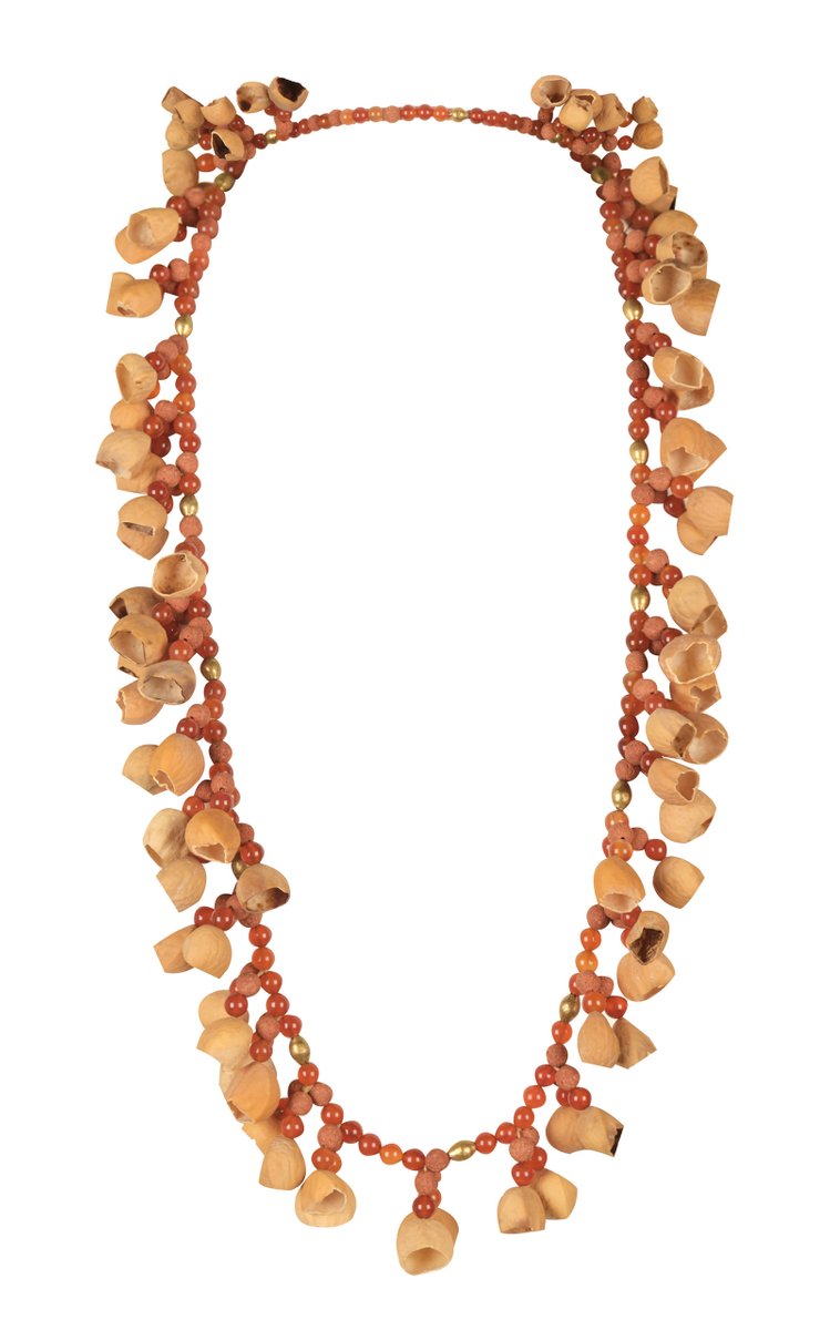 Agate Folk Beaded Brass Medicine Necklace
