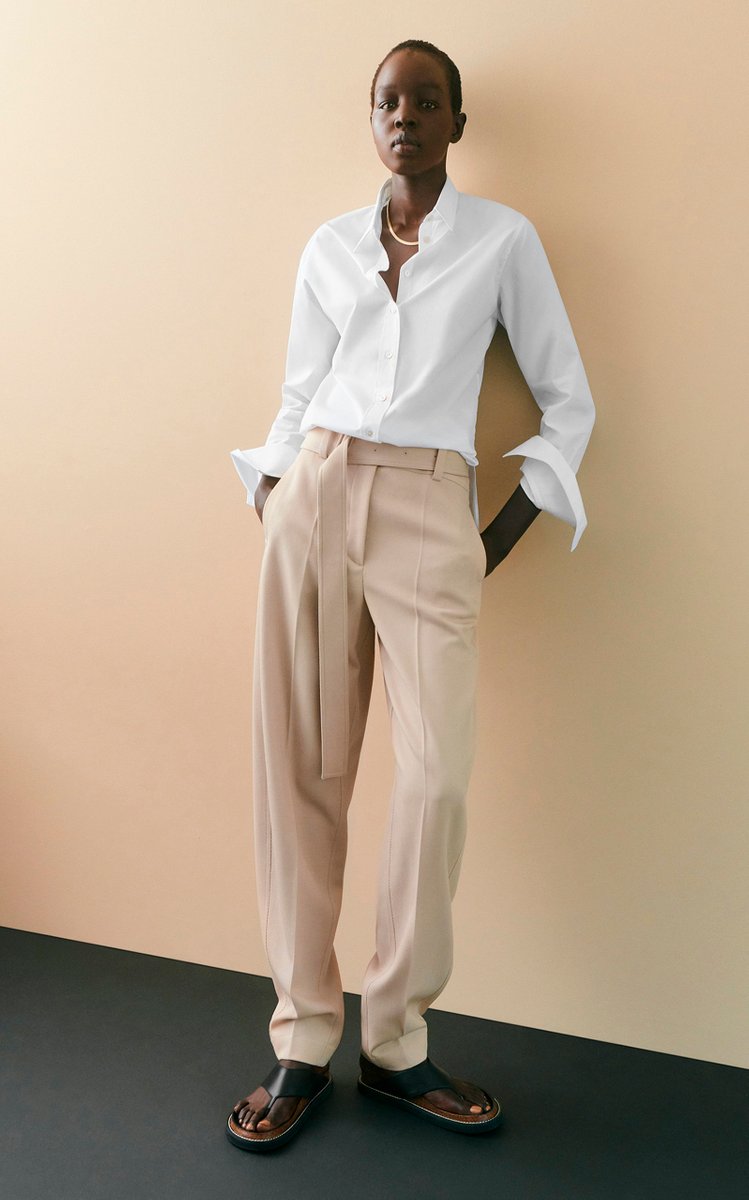 Taavi Belted Wool Twill Wide-Leg Pants