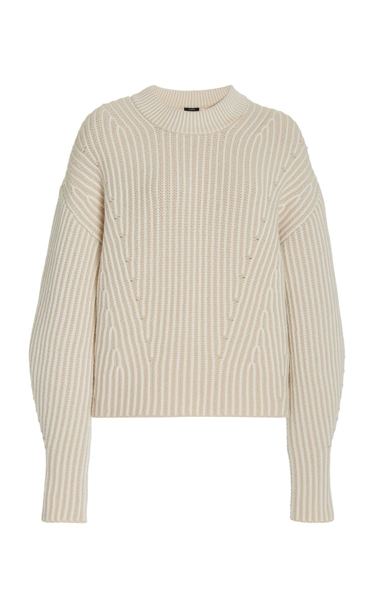 Oversized Striped Wool-Blend Sweater
