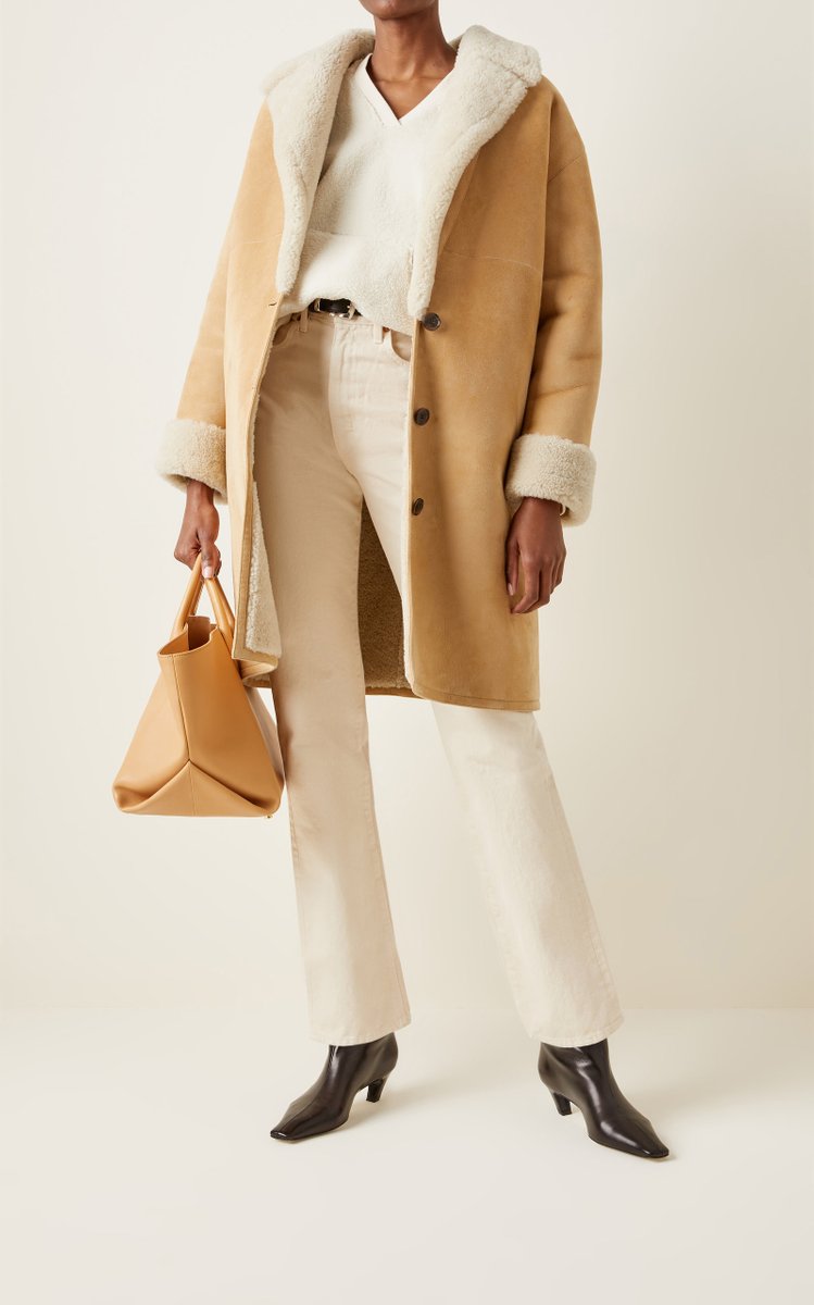 Lenon Knee-Length Shearling Coat