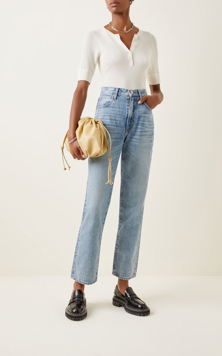 London Rigid High-Rise Organic Cotton Straight-Leg Jeans