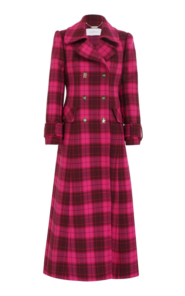 Concert Twill Check Long Line Coat