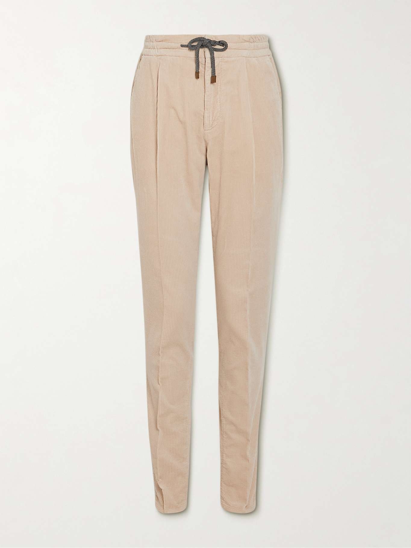 Tapered Cotton-Corduroy Drawstring Trousers