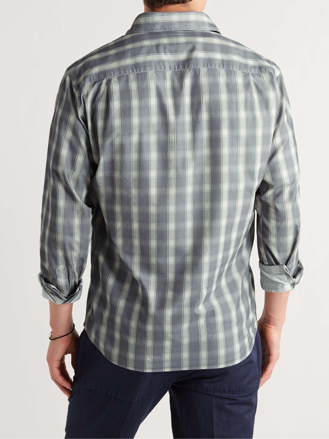 Checked Cotton-Corduroy Shirt