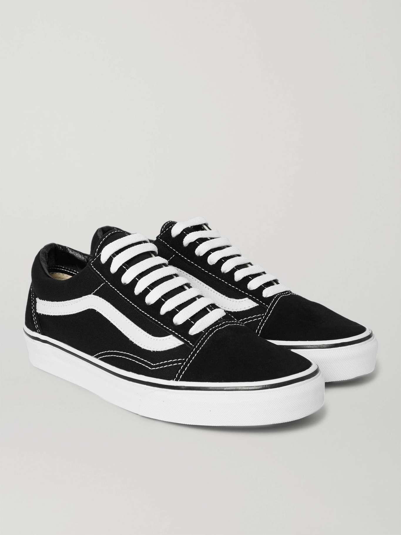 Old Skool Leather-Trimmed Canvas and Suede Sneakers