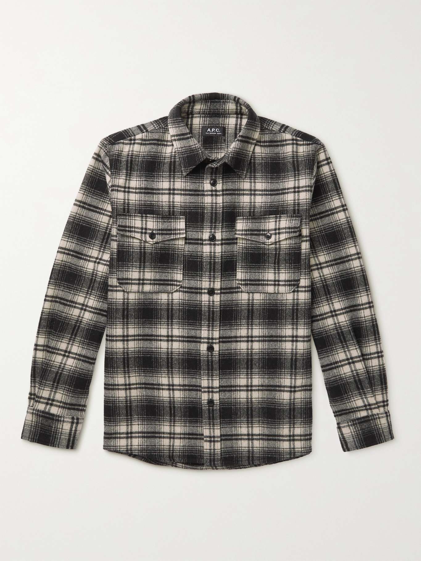 Leo Checked Wool-Blend Flannel Shirt