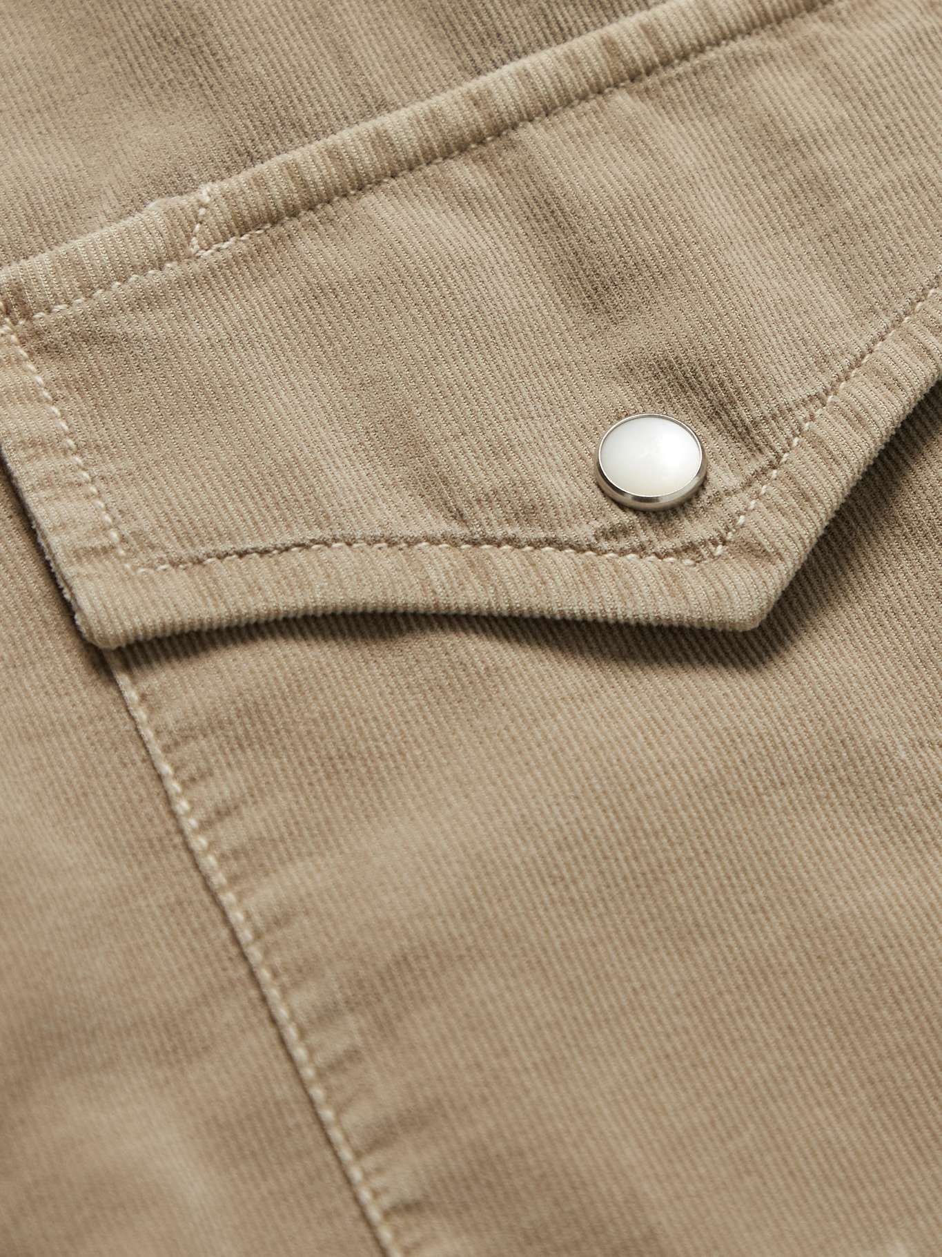 Garment-Dyed Cotton-Corduroy Western Shirt