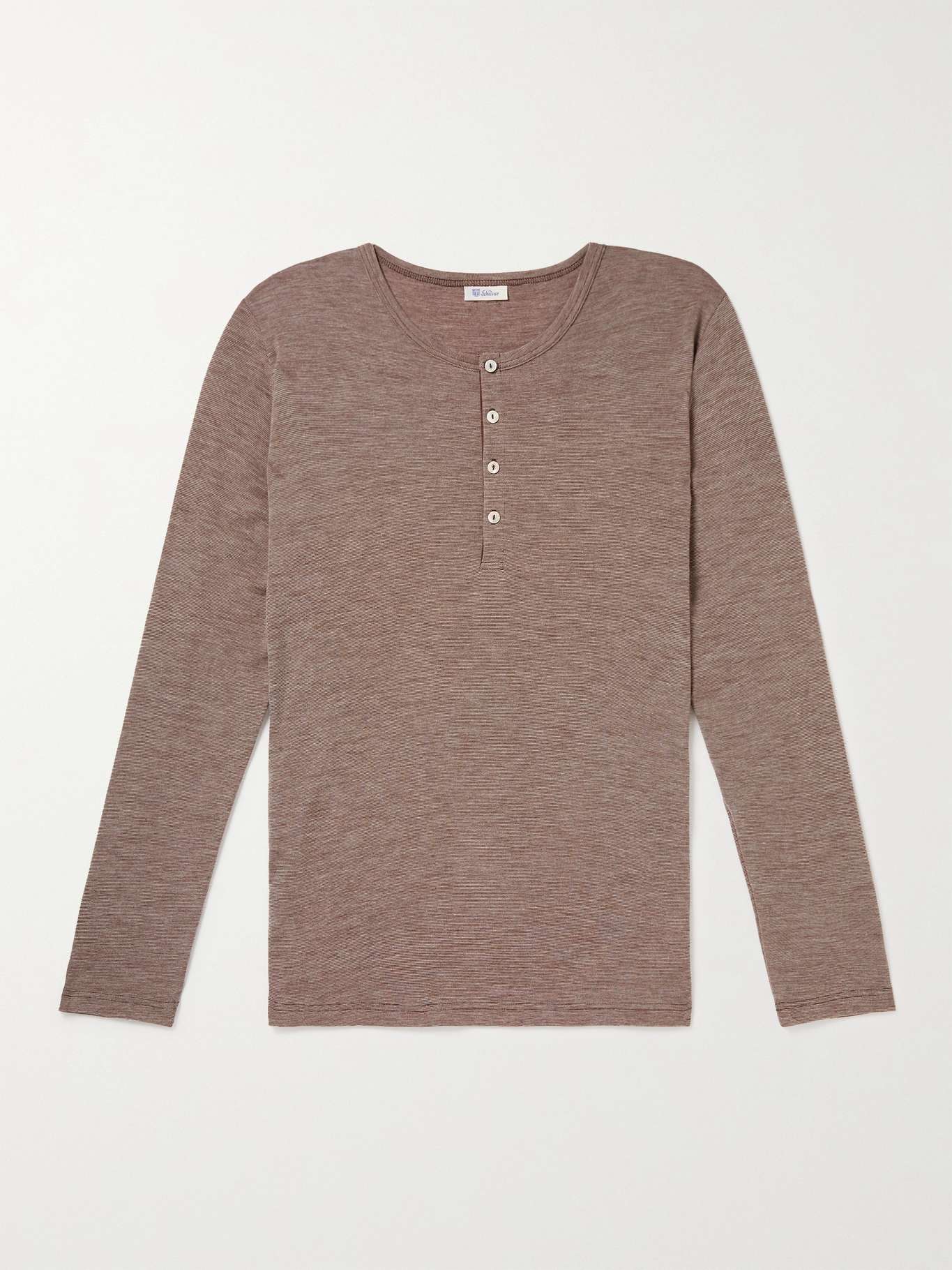 Marius Wool and Cotton-Blend Jersey Henley T-Shirt