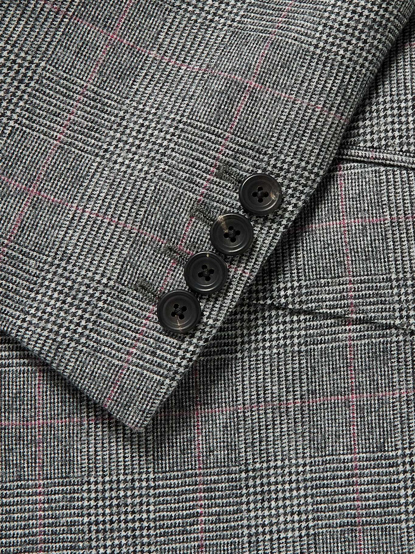 Archie Slim-Fit Double-Breasted Prince of Wales Checked Wool Suit Jacket