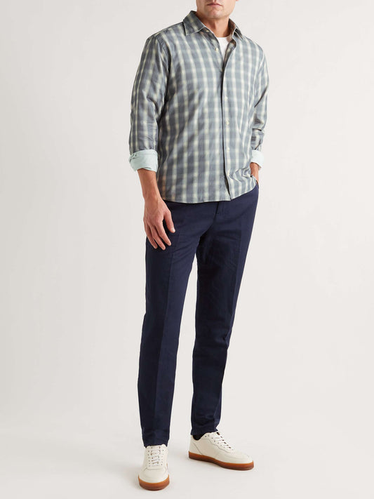 Checked Cotton-Corduroy Shirt