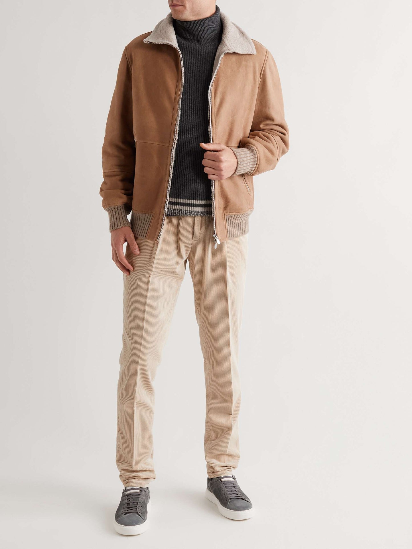 Tapered Cotton-Corduroy Drawstring Trousers