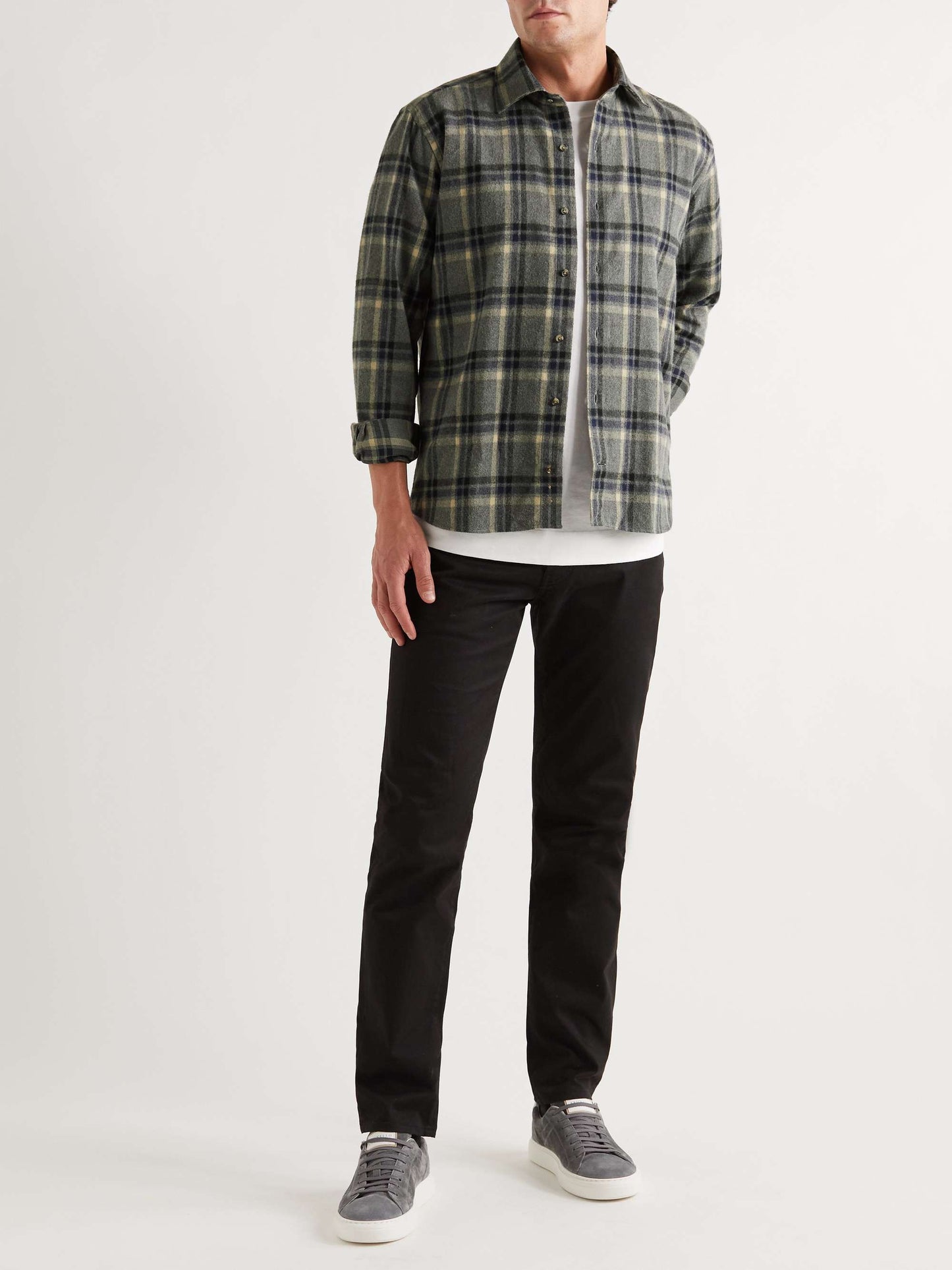 Checked Cotton-Flannel Shirt