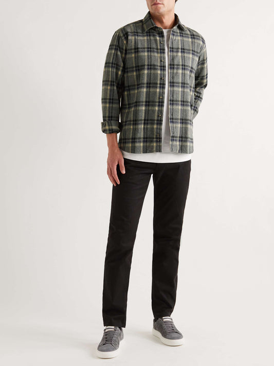 Checked Cotton-Flannel Shirt