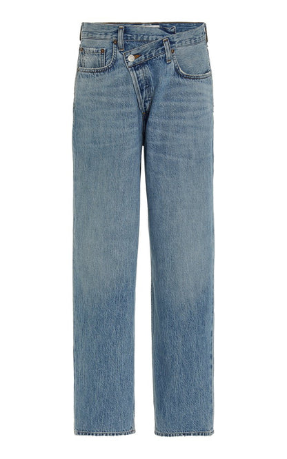Criss-Cross Oversized Rigid High-Rise Wide-Leg Jeans