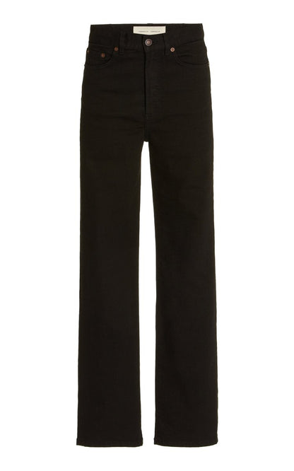 Eiffel Stretch High-Rise Organic Cotton Straight-Leg Jeans