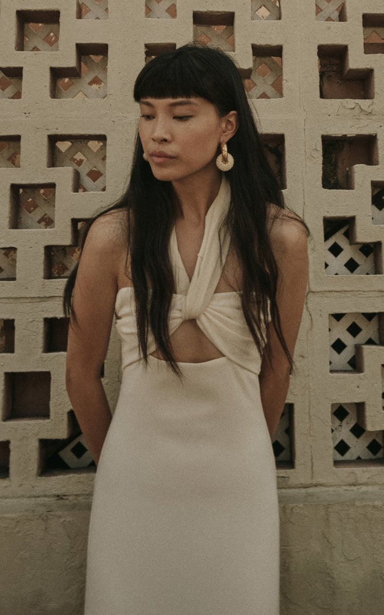 Rise and Shine Gold-Pated Palm Hoop Earrings