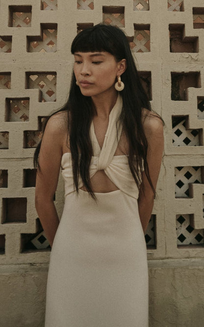 Rise and Shine Gold-Pated Palm Hoop Earrings