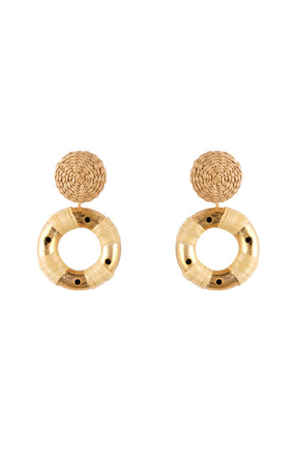 Spanish Sahara Gold-Plated Palm Earrings
