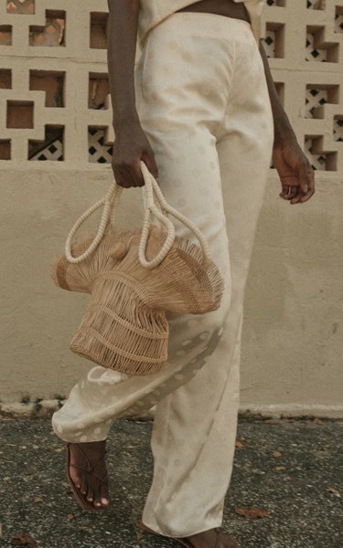 Felicity Woven Palm Tote