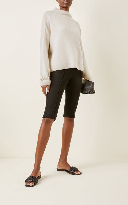 Sandy Oversized Cashmere Mock-Neck Sweater