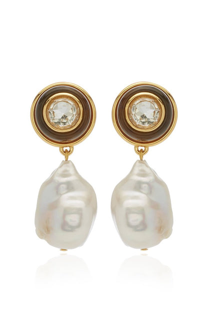 Candy Drop Pearl, Amethyst Gold-Plated Earrings