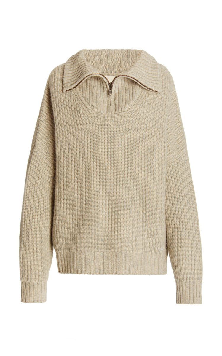 Tierra Cashmere Half-Zip Sweater