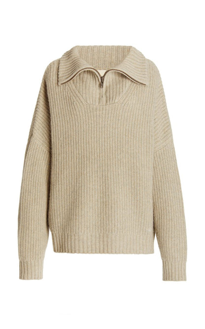 Tierra Cashmere Half-Zip Sweater