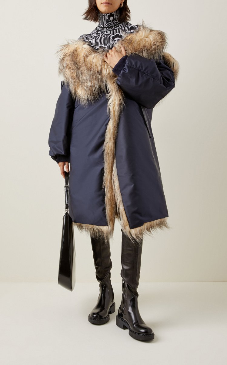 Faux Fur-lined Shell Jacket
