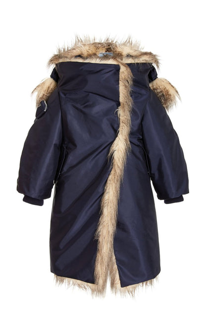 Faux Fur-lined Shell Jacket
