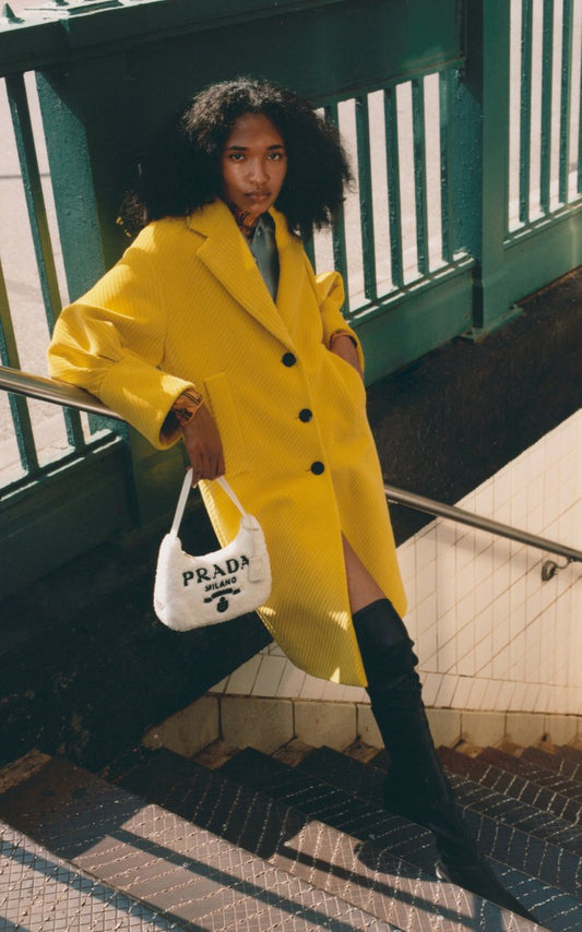 Puffed-Sleeve Cotton-Blend Coat