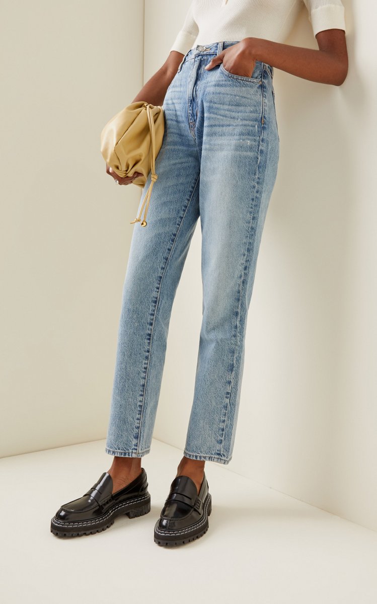London Rigid High-Rise Organic Cotton Straight-Leg Jeans