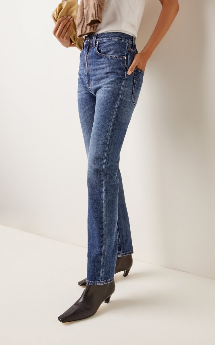 Distressed Regular Straight-Leg Jeans