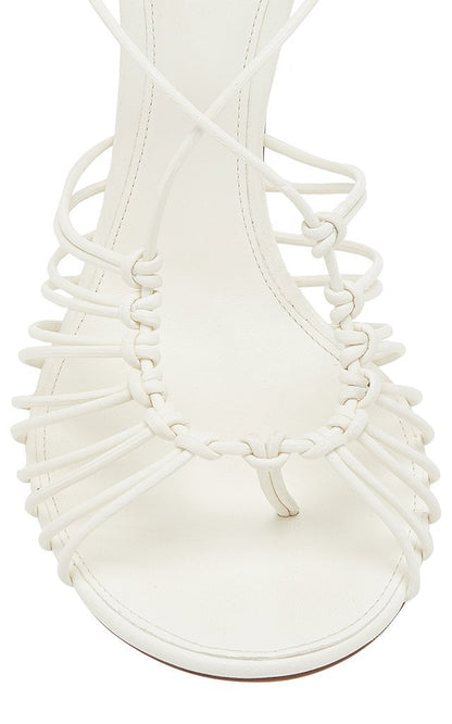 Dot Lace-Up Leather Sandals