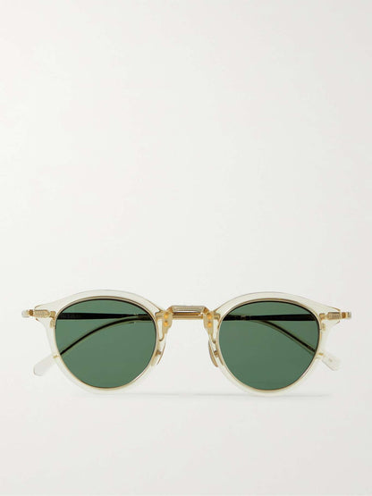 Stanley S Round-Frame Acetate and Gold-Tone Sunglasses