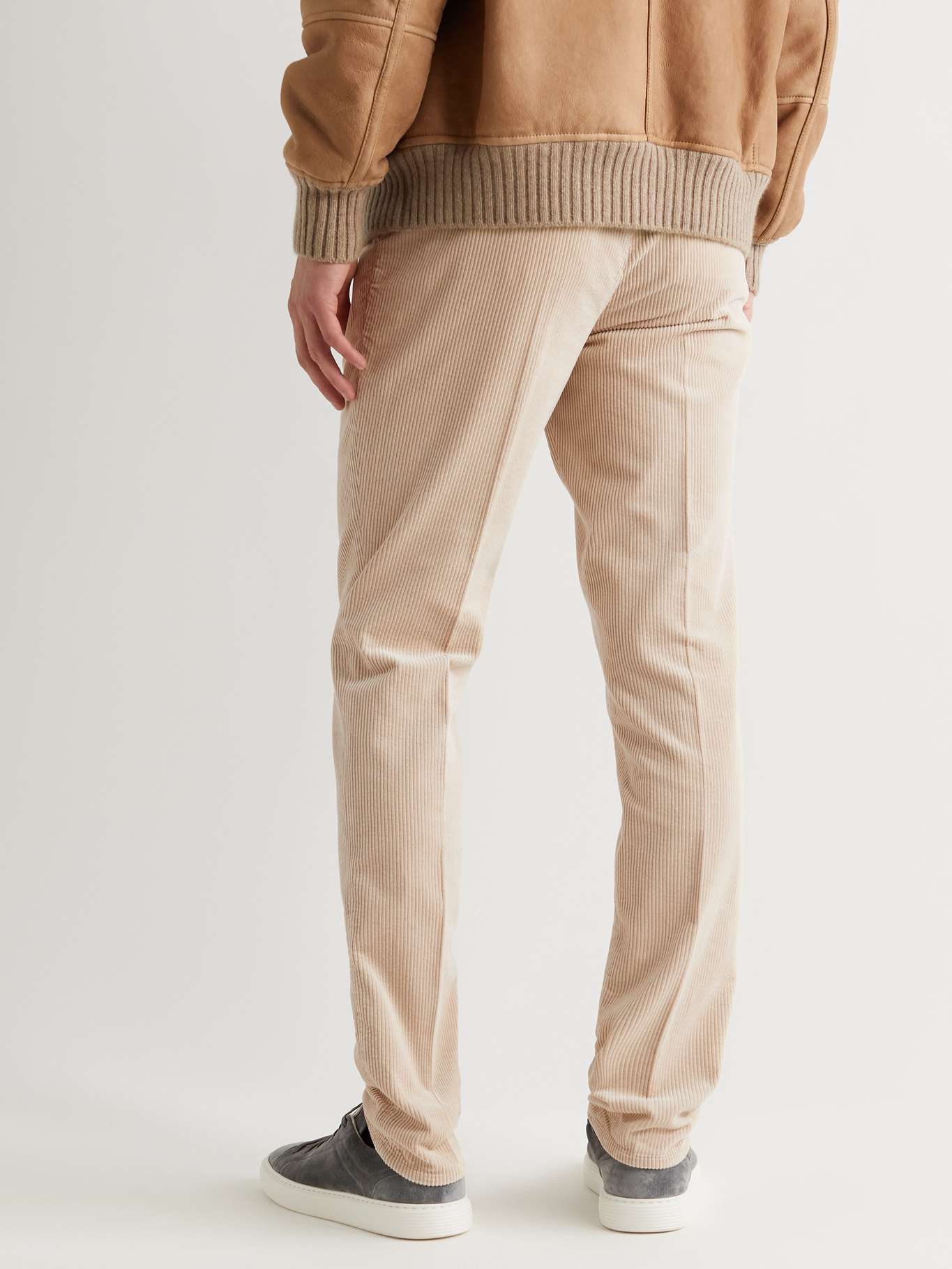 Tapered Cotton-Corduroy Drawstring Trousers