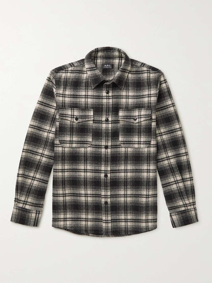 Leo Checked Wool-Blend Flannel Shirt