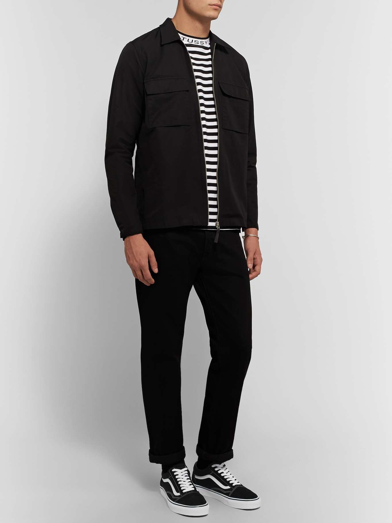 Old Skool Leather-Trimmed Canvas and Suede Sneakers