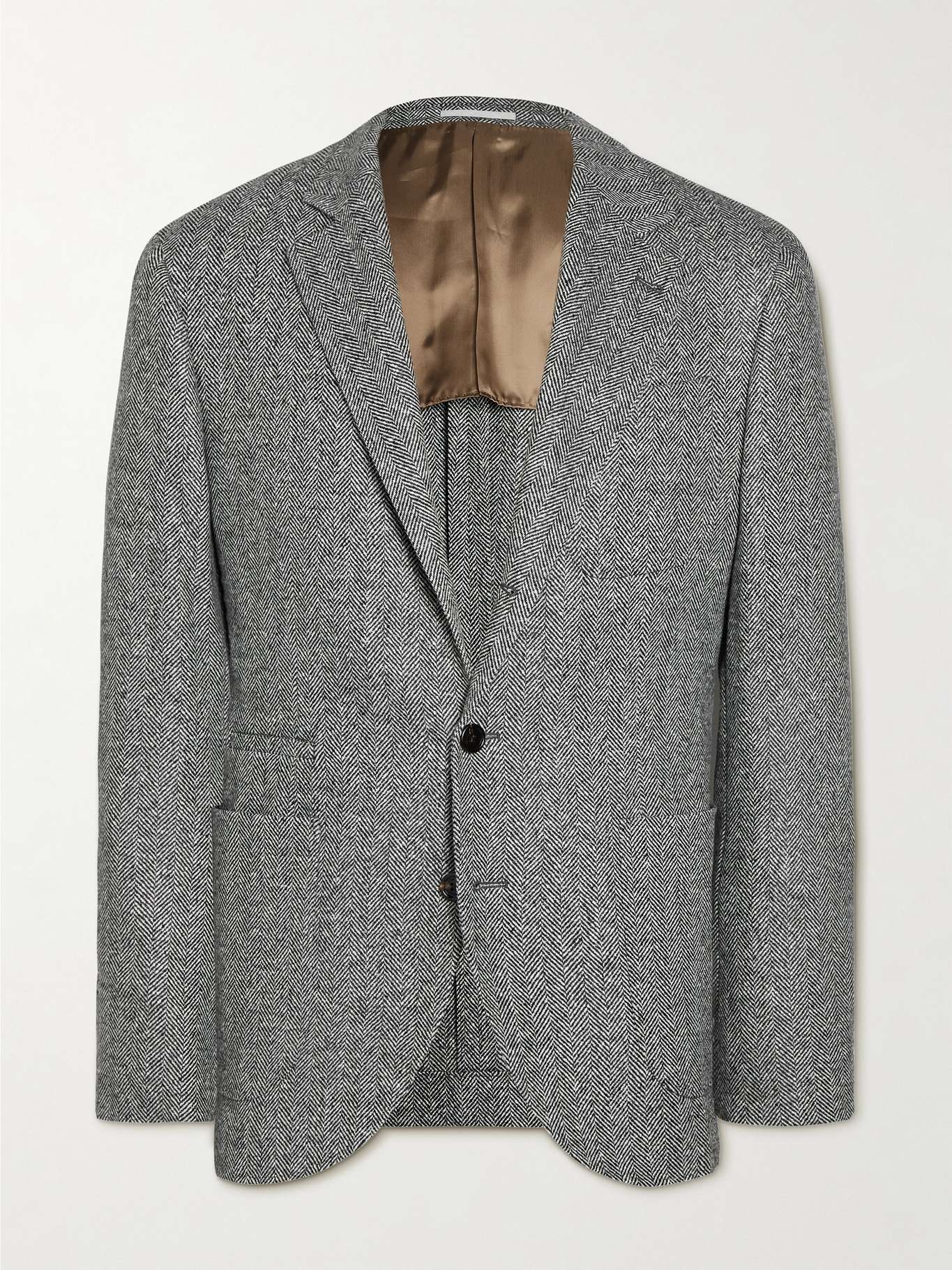 Herringbone Wool and Cashmere-Blend Blazer