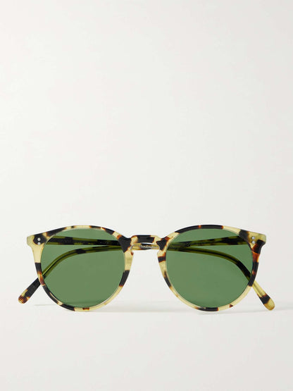 O'Malley Round-Frame Tortoiseshell Acetate Sunglasses