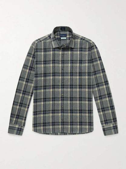 Checked Cotton-Flannel Shirt