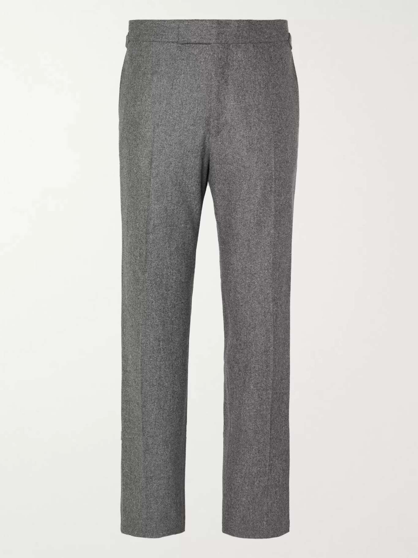 Grey Slim-Fit Conrad Wool-Flannel Trousers