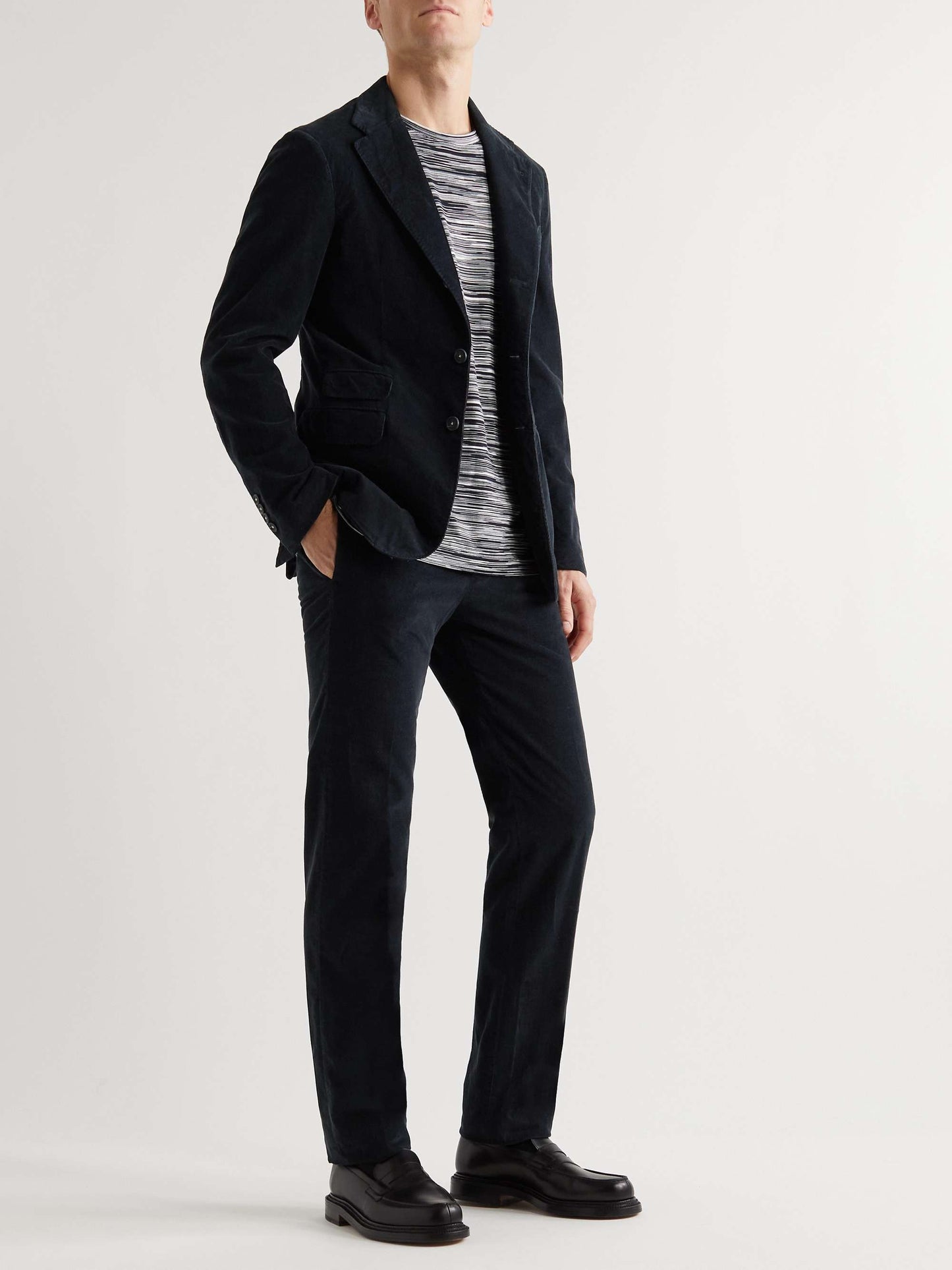 Unstructured Cotton-Corduroy Suit Jacket
