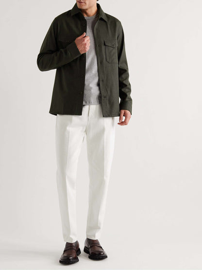 Wool-Flannel Overshirt