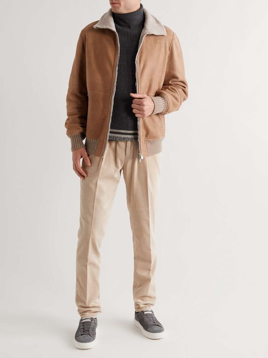 Tapered Cotton-Corduroy Drawstring Trousers